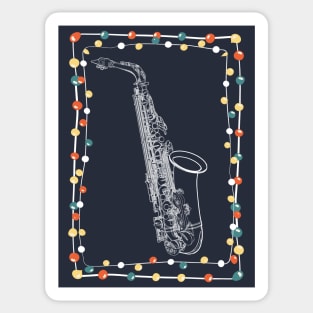 Christmas Saxophone Sticker